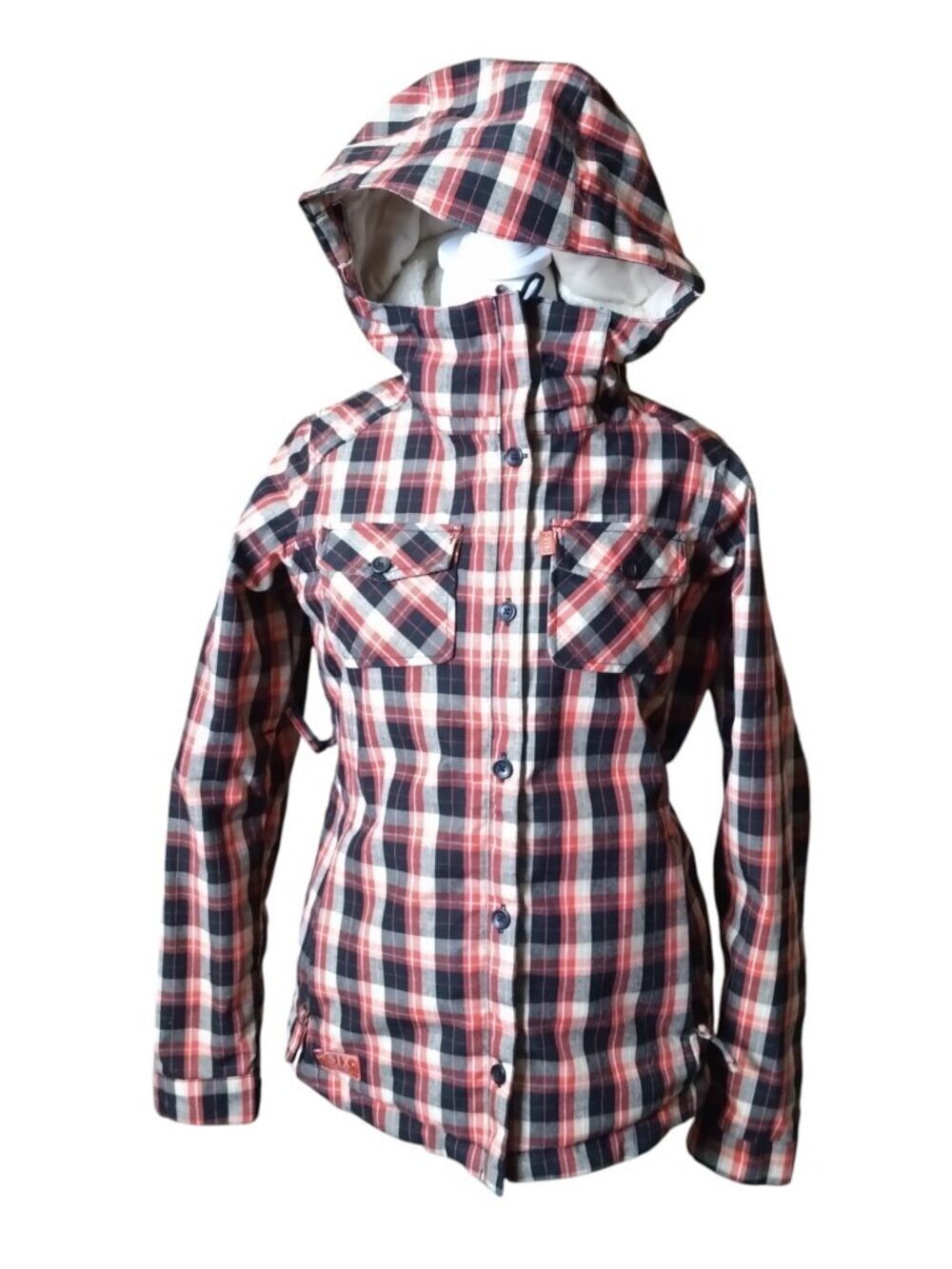 686 Reserved Tonic Plaid Ski Snowboard Hooded Jacket Waterproof Women's XS